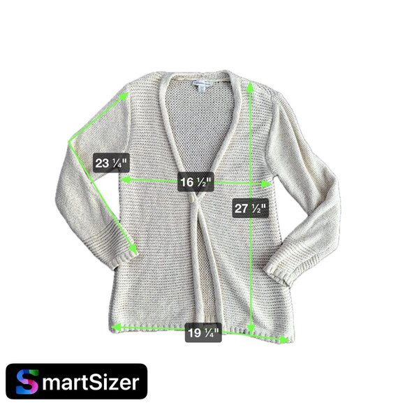 Coldwater Creek Cardigan Sweater Womens S Beige Knit 3D Knit Cottage Granny Core - Picture 2 of 8